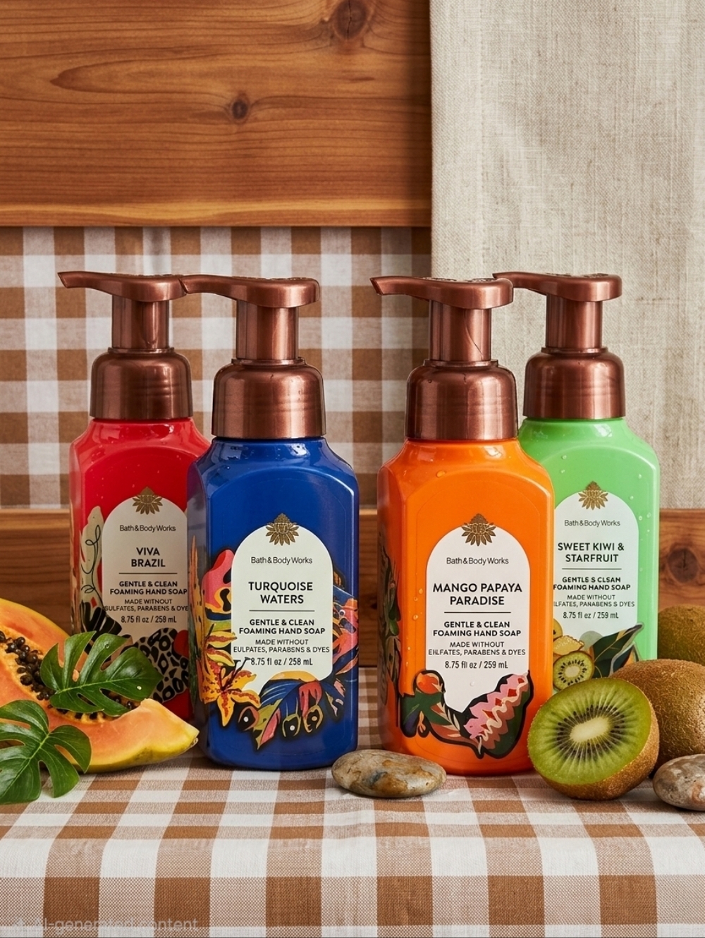 Bath & Body Works Tropical Soap Quad Bundle